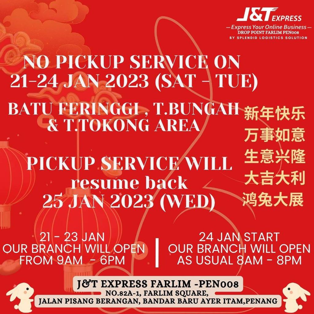 About JnT shipping during CNY 2023